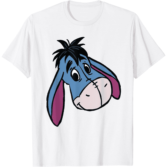 Winnie the Pooh Eeyore Happy Big Face Unisex Softstyle T-Shirt for Men Women Kids