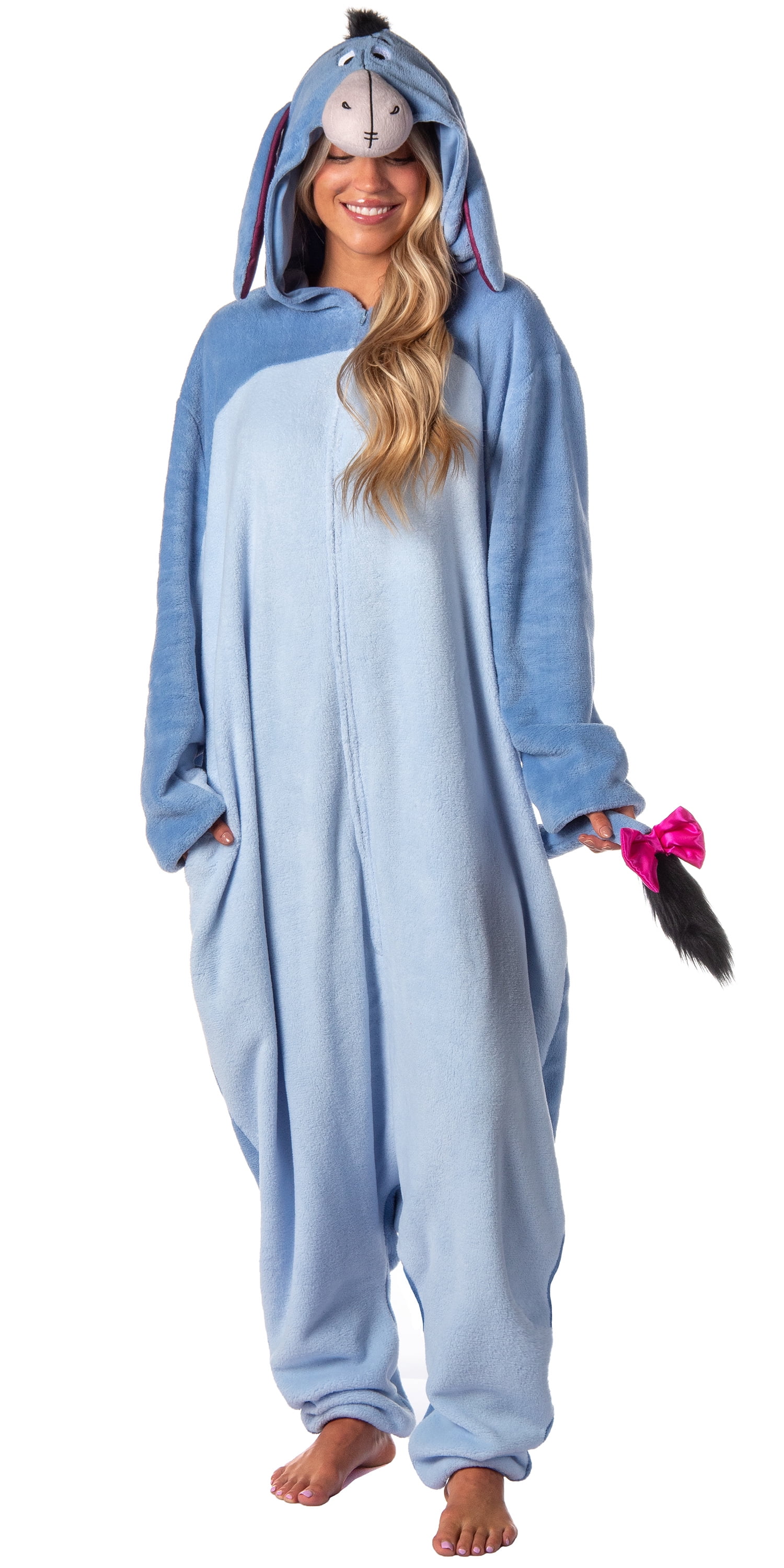 Winnie the Pooh Eeyore Women s Costume Union Suit One Piece Pajama Outfit