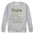 thumbnail image 1 of Winnie the Pooh - Enjoy The Little Things - Men's Crew Fleece Sweatshirt, 1 of 4