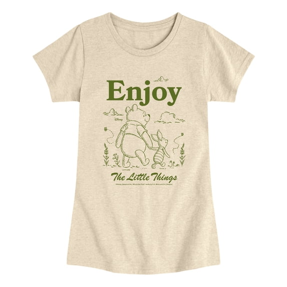 Winnie the Pooh - Enjoy the Little Things - Youth Girls Fitted Short Sleeve T-Shirt