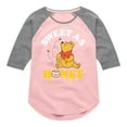 thumbnail image 1 of Winnie the Pooh - Enjoying Honey - Sweet as Honey - Toddler And Youth Girls Raglan Graphic T-Shirt, 1 of 4