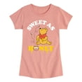 thumbnail image 1 of Winnie the Pooh - Enjoying Honey - Sweet as Honey - Toddler And Youth Girls Short Sleeve Graphic T-Shirt, 1 of 1