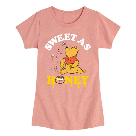 Winnie the Pooh - Enjoying Honey - Sweet as Honey - Toddler And Youth Girls Short Sleeve Graphic T-Shirt
