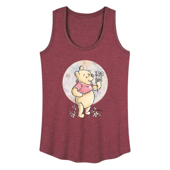 Winnie the Pooh - Floral Circle Pooh - Women's Racerback Tank Top