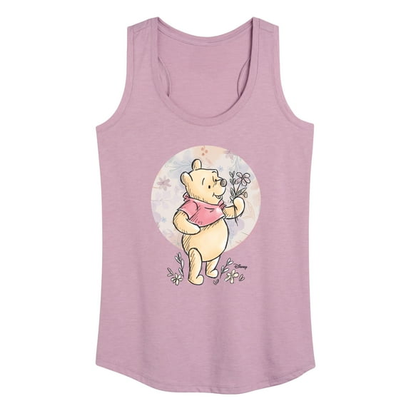Winnie the Pooh - Floral Circle Pooh - Women's Racerback Tank Top