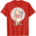thumbnail image 1 of Winnie the Pooh Floral Circle Unisex Softstyle T-Shirt for Men Women Kids,Red Color,Size YL, 1 of 5