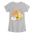 thumbnail image 1 of Winnie the Pooh - Floral Umbrella - Youth Girls Fitted Short Sleeve T-Shirt, 1 of 4