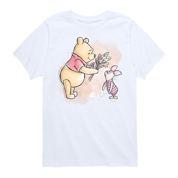 Winnie the Pooh - Flower Gift - Youth Boys Short Sleeve Graphic T-Shirt