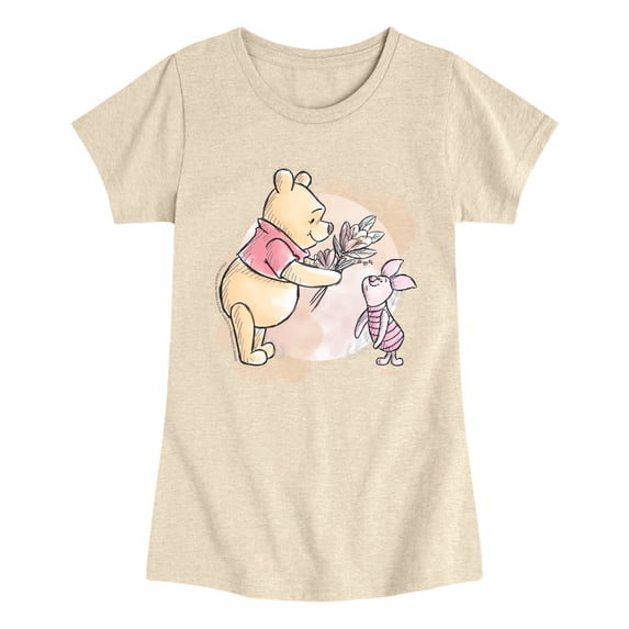 Winnie the Pooh - Flower Gift - Youth Girls Fitted Short Sleeve T-Shirt