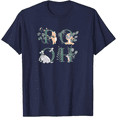 thumbnail image 1 of Winnie the Pooh Flowers Unisex Softstyle T-Shirt for Men Women Kids,Navy Color,Size XL, 1 of 5