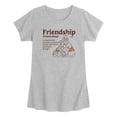 thumbnail image 1 of Winnie the Pooh - Friendship Definition - Toddler Girls Fitted Short Sleeve T-Shirt, 1 of 4