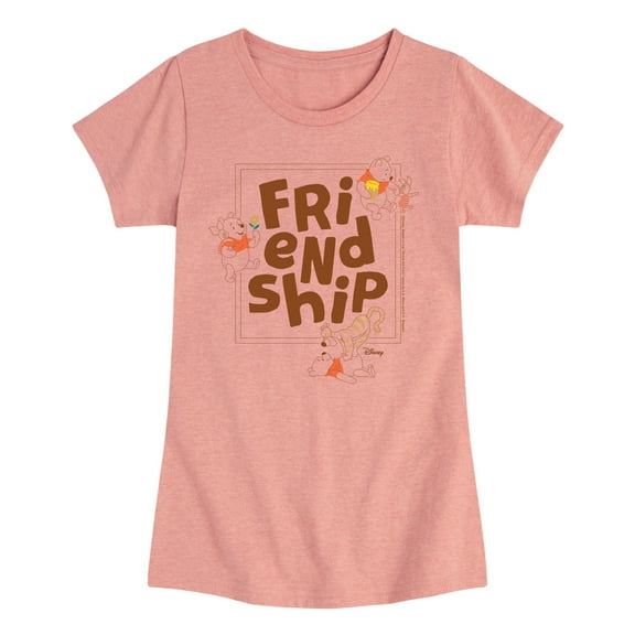 Winnie the Pooh - Friendship - Tigger, Piglet, and Pooh - Toddler And Youth Girls Short Sleeve Graphic T-Shirt