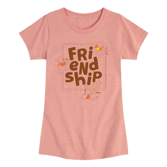 Winnie the Pooh - Friendship - Tigger, Piglet, and Pooh - Toddler And Youth Girls Short Sleeve Graphic T-Shirt
