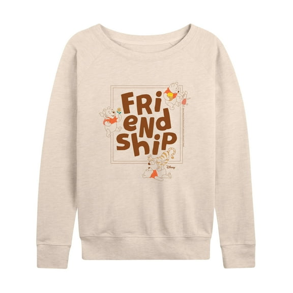 Winnie the Pooh - Friendship - Tigger, Piglet, and Pooh - Women's Lightweight French Terry Long Sleeve Shirt