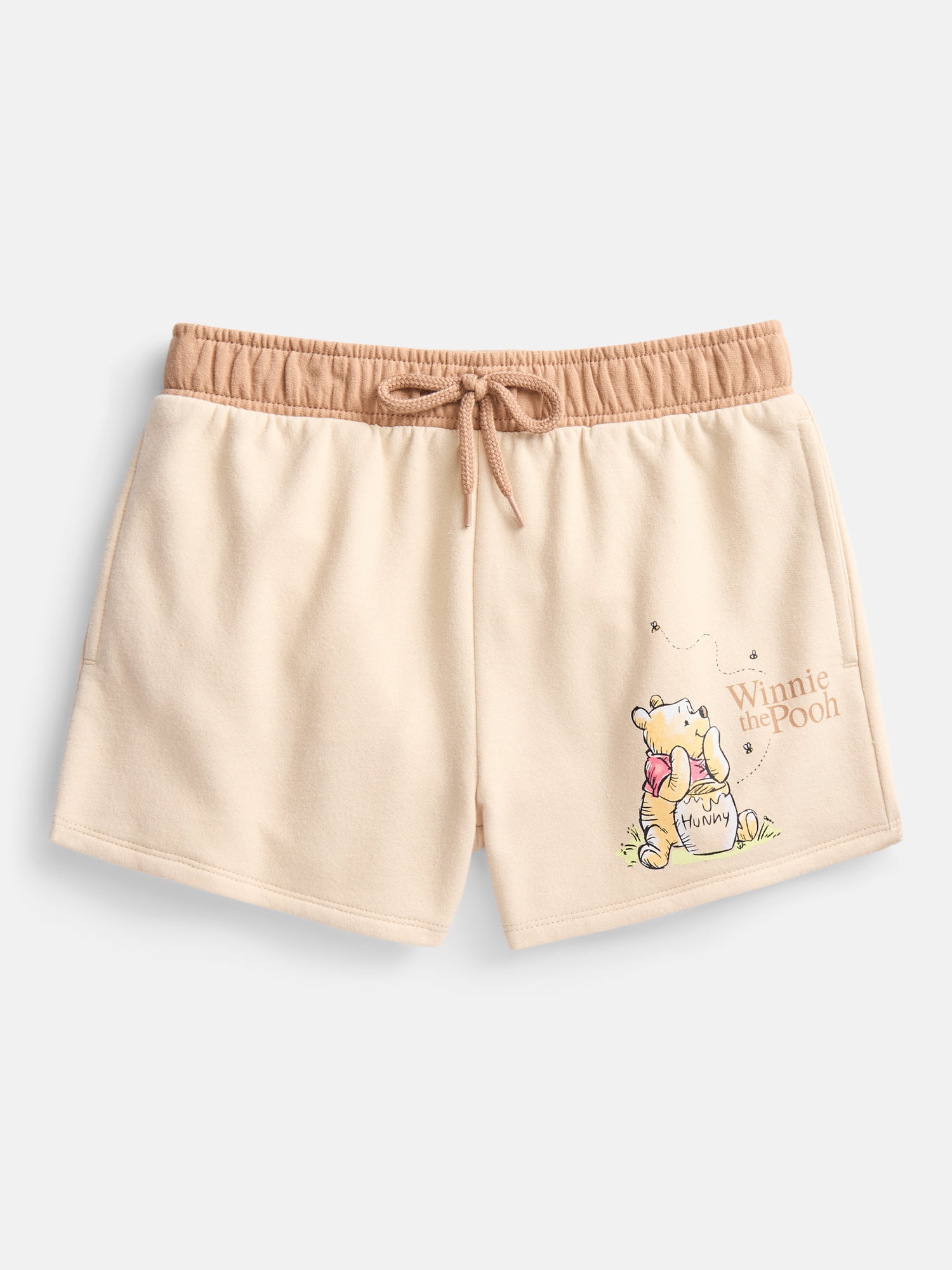 Disney Winnie the Pooh Girls Graphic Fleece Shorts, Sizes 4-16