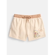 Disney Winnie the Pooh Girls Graphic Fleece Shorts, Sizes 4-16