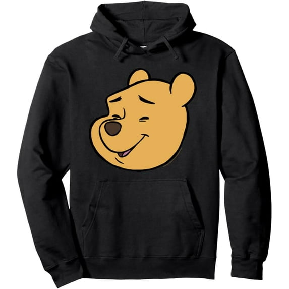 Winnie the Pooh Happy Big Face Pullover Hoodie for Men Women Kids,Gold Color,Size YL
