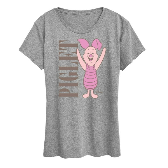 Winnie the Pooh -  Happy Piglet - Women's Short Sleeve Graphic T-Shirt