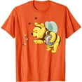 thumbnail image 1 of Winnie the Pooh Honey Bee Unisex Softstyle T-Shirt for Men Women Kids,Orange Color,Size L, 1 of 5