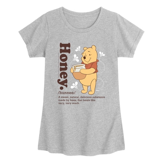 Winnie the Pooh - Honey Definition - Youth Girls Fitted Short Sleeve T-Shirt