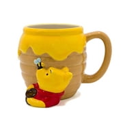 Silver Buffalo Winnie the Pooh Honey Hunny Pot Ceramic 3D Sculpted Coffee Mug, 23 Ounces
