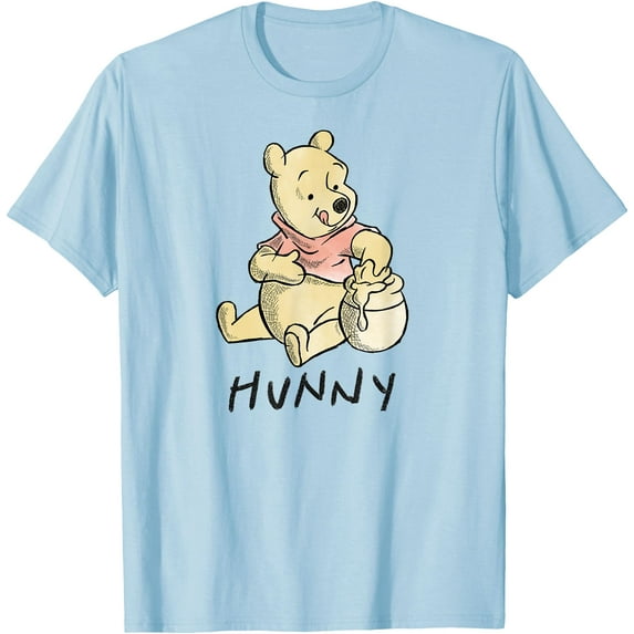 Winnie the Pooh Hunny T-Shirt for Men Women, Light Blue Color, Size XL