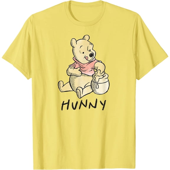 Winnie the Pooh Hunny Unisex Softstyle T-Shirt for Men Women Kids,Cornsilk Color,Size L