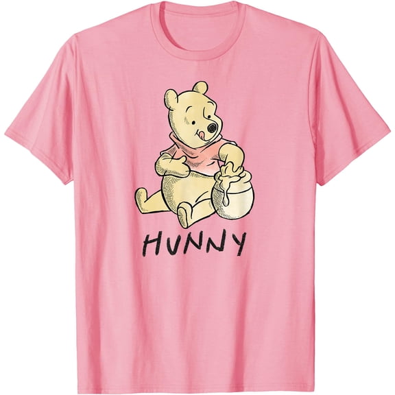 Winnie the Pooh Hunny Unisex Softstyle T-Shirt for Men Women Kids,Light Pink Color,Size YL