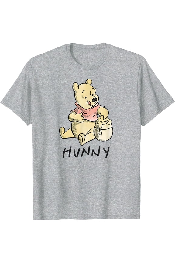 Winnie the Pooh Hunny Unisex Softstyle T-Shirt for Men Women Kids,Sport Grey Color,Size YXS