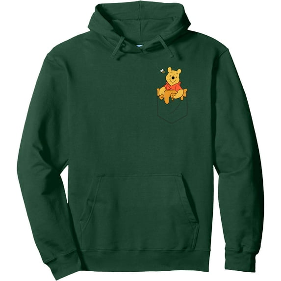 Winnie the Pooh Hunny in My Left Chest Pullover Hoodie for Men Women Kids,Gold Color,Size S