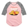 thumbnail image 1 of Winnie the Pooh - I Believe in Naps - Toddler And Youth Girls Raglan Graphic T-Shirt, 1 of 4