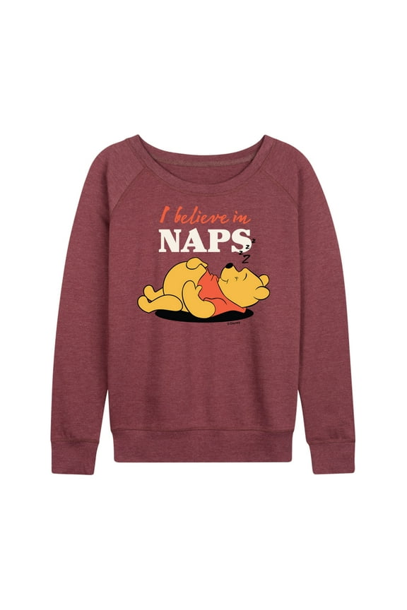 - I Believe in Naps - Women's Lightweight French Terry Long Sleeve Shirt