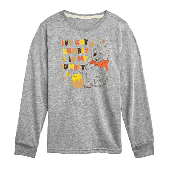 Winnie the Pooh - I've Got a Rumbly in My Tumbly - Toddler And Youth Long Sleeve Graphic T-Shirt