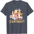 thumbnail image 1 of Winnie the Pooh It’s My Birthday Unisex Softstyle T-Shirt for Men Women Kids,Heather Navy Color,Size L, 1 of 5
