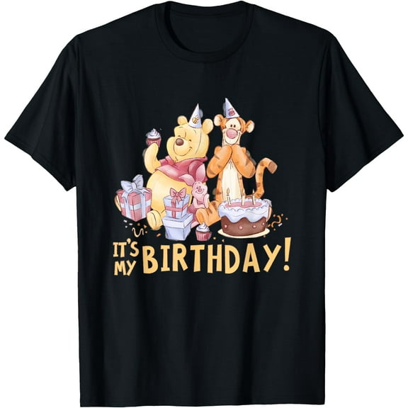 Winnie the Pooh It’s My Birthday Unisex Softstyle T-Shirt for Men Women Kids