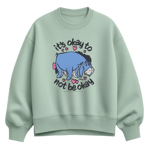 Winnie the Pooh - It's Okay Eeyore - Women's Oversized Fleece Crew Sweatshirt