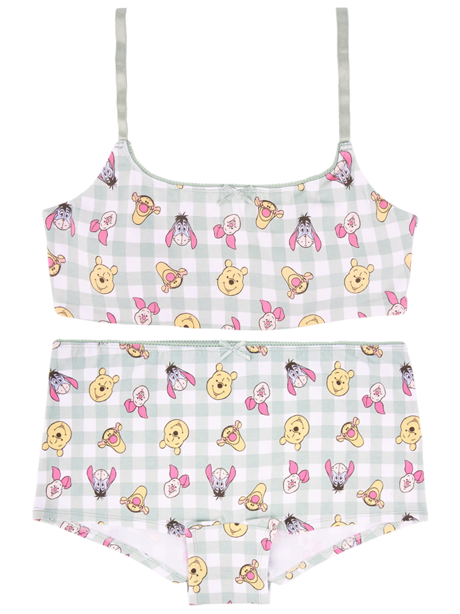 Winnie the Pooh Junior's 2-Piece Bralette and Boyshort Set, Size Small to Extra Large