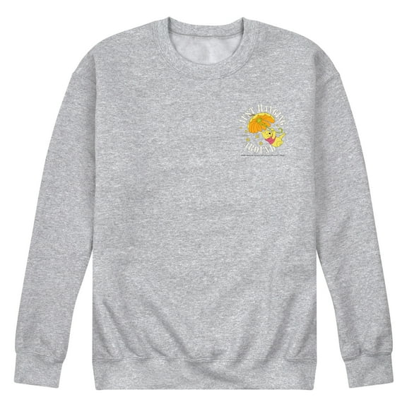 Winnie the Pooh - Just Hanging Around - Left Chest Area - Men's Crew Neck Fleece Pullover