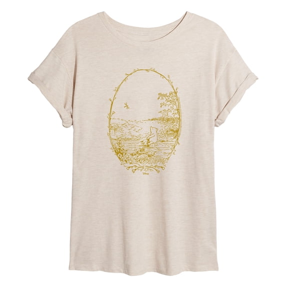 Winnie the Pooh - Lake Floral Frame Women's Relaxed Fit T-Shirt