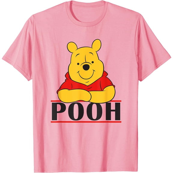 Winnie the Pooh Large Word Unisex Softstyle T-Shirt for Men Women Kids,Light Pink Color,Size 3XL