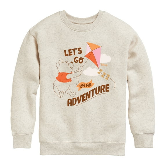 Winnie the Pooh - Let's Go on an Adventure - Flying a Kite - Toddler And Youth Crewneck Fleece Sweatshirt