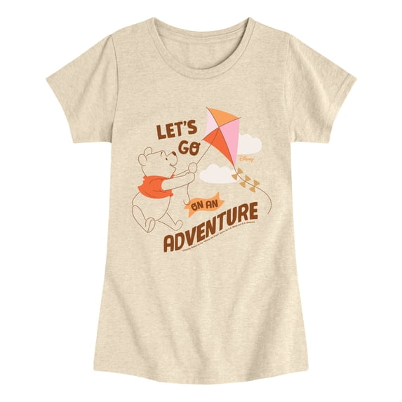 Winnie the Pooh - Lets Go On An Adventure - Youth Girls Fitted Short Sleeve T-Shirt