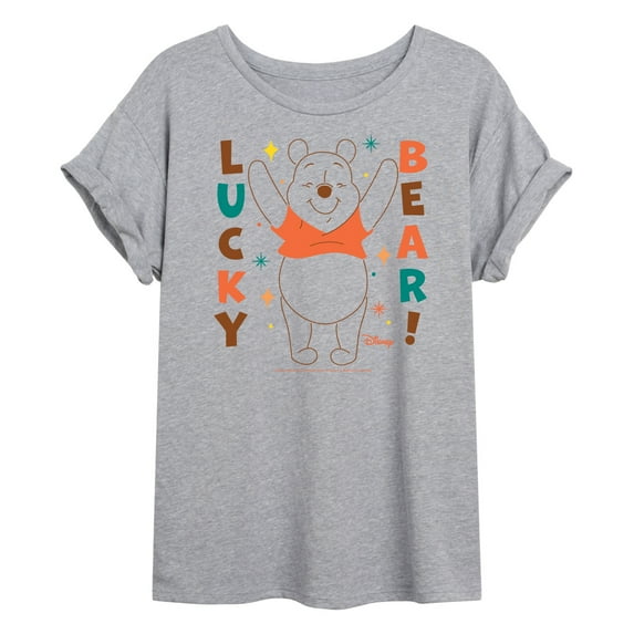 Winnie the Pooh - Lucky Bear - Juniors Ideal Flowy Muscle T-Shirt