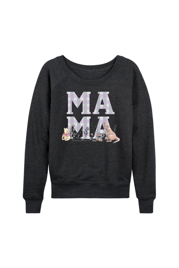 - Mama Grid - Women's French Terry Long Sleeve Pullover