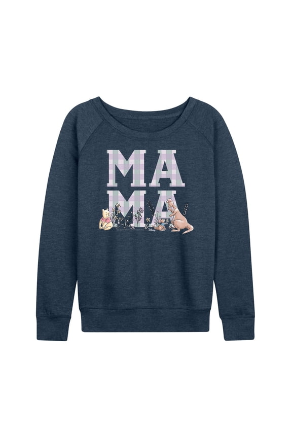 - Mama Grid - Women's French Terry Long Sleeve Pullover