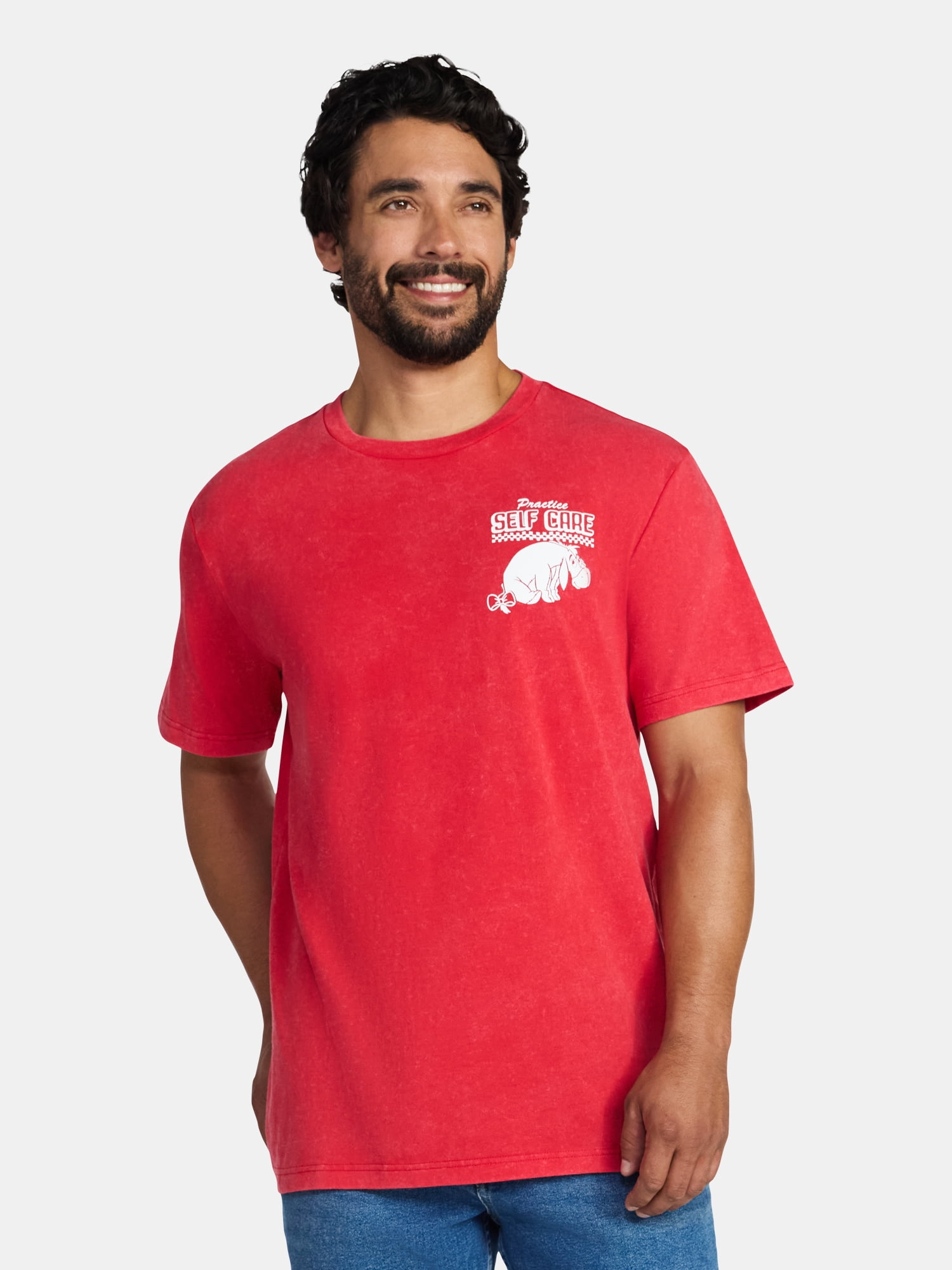Winnie the Pooh, Men's & Big Men's Valentine's Day Graphic Tee, Eeyeore, Sizes XS-3XL