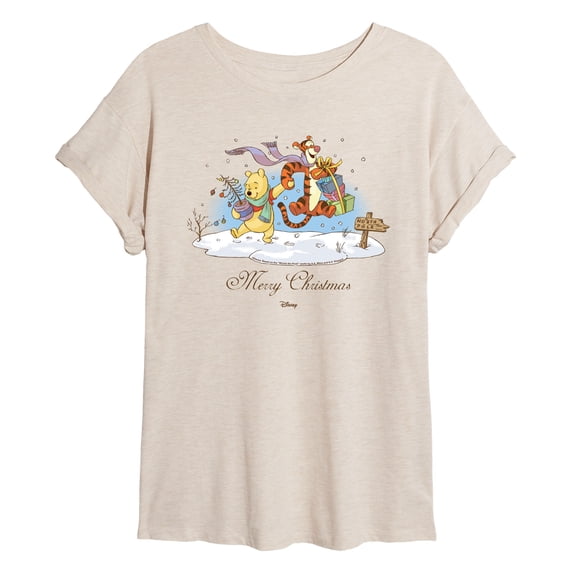 Winnie the Pooh - Merry Christmas Tigger and Pooh Relaxed Fit T-Shirt