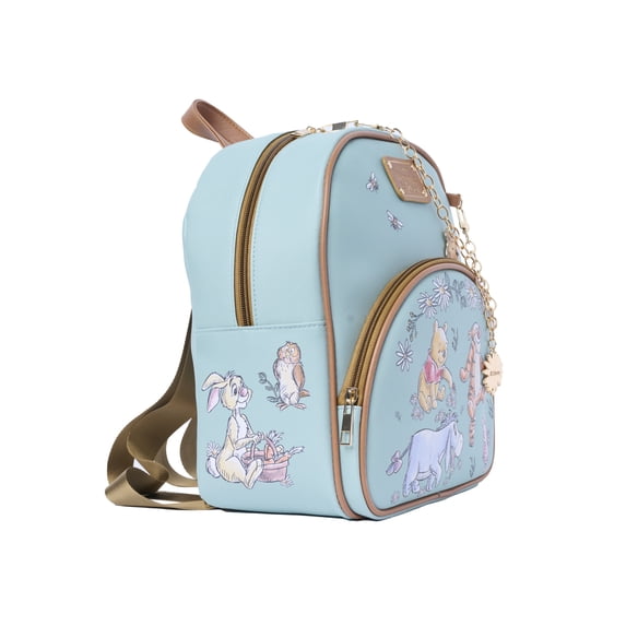 Winnie the Pooh Mini Backpack Sketch Floral Bag with Detachable Character Charm