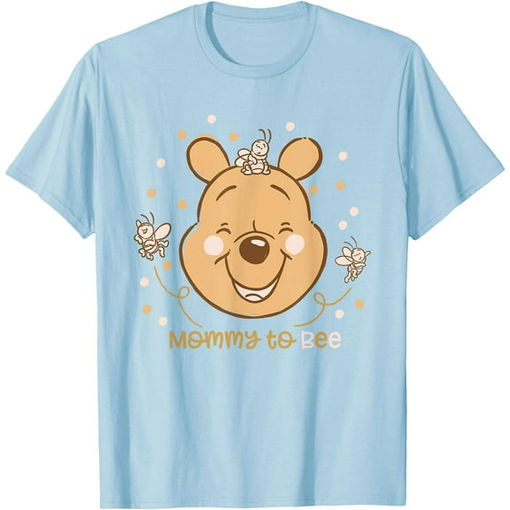 Winnie the Pooh Mommy to Bee Unisex Softstyle T-Shirt for Men Women Kids,Light Blue Color,Size YXS