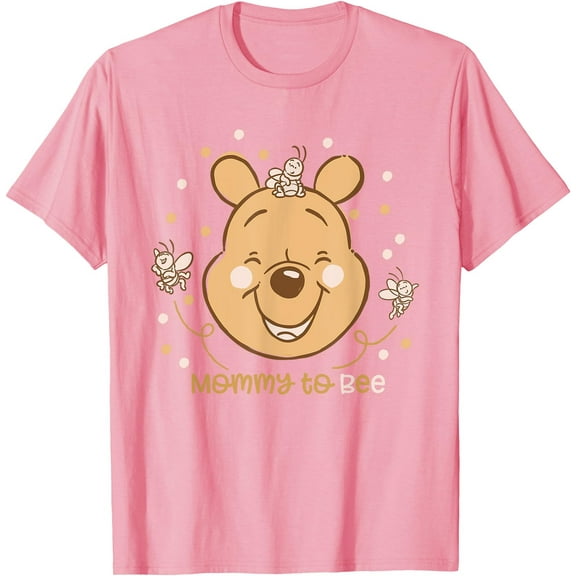 Winnie the Pooh Mommy to Bee Unisex Softstyle T-Shirt for Men Women Kids,Light Pink Color,Size YXS